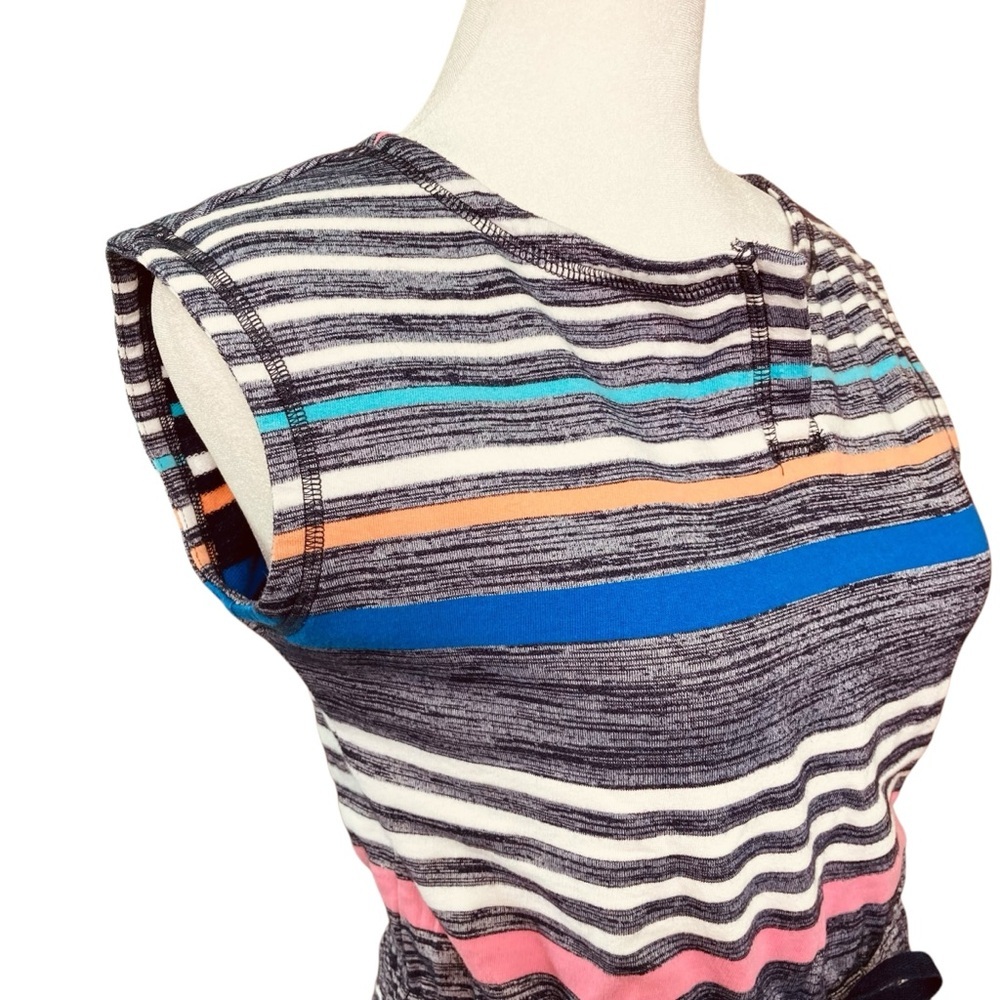 Talbots Multi-Color Stripe Drawstring Waist Sleev… - image 7